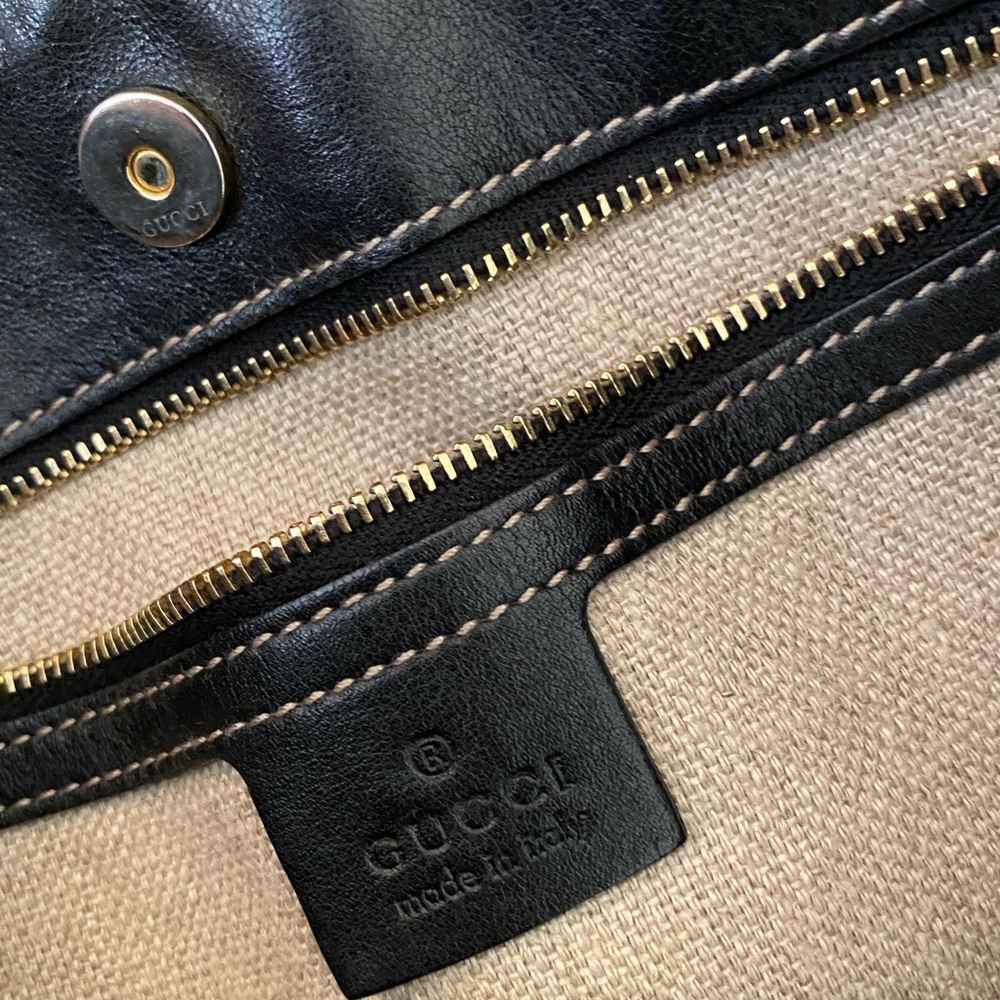 Authentic Gucci Floral Black Tote Bag - Picture 7 of 12